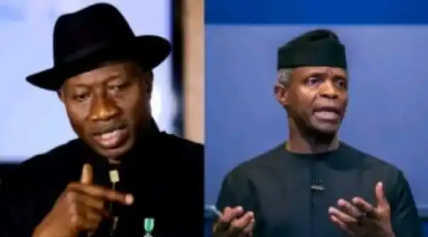 Goodluck Jonathan Attacks Osinbajo, Says He Has 